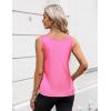 Zeagoo Silk Satin Tank Tops for Women Scoop Neck Sleeveless Camisole Tops 2026 Summer Basic Blouses(Peach Pink)