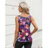 Zeagoo Silk Satin Tank Tops for Women Scoop Neck Sleeveless Camisole Tops 2026 Summer Basic Blouses(Print – Multicolored)