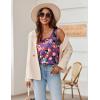 Zeagoo Silk Satin Tank Tops for Women Scoop Neck Sleeveless Camisole Tops 2026 Summer Basic Blouses(Print – Multicolored)