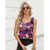 Zeagoo Silk Satin Tank Tops for Women Scoop Neck Sleeveless Camisole Tops 2026 Summer Basic Blouses(Print – Multicolored)