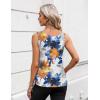 Zeagoo Silk Satin Tank Tops for Women Scoop Neck Sleeveless Camisole Tops 2026 Summer Basic Blouses(Print -Tie Dye Flower)