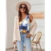Zeagoo Silk Satin Tank Tops for Women Scoop Neck Sleeveless Camisole Tops 2026 Summer Basic Blouses(Print -Tie Dye Flower)