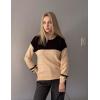Zeagoo Sweaters for Women Long Sleeve Tops Soft Knit Crew Neck Pullover Sweater Lightweight Crochet 2026 Fall Outfits(A Black-apricot)