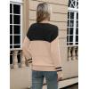 Zeagoo Sweaters for Women Long Sleeve Tops Soft Knit Crew Neck Pullover Sweater Lightweight Crochet 2026 Fall Outfits(A Black-apricot)