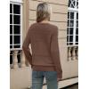 Zeagoo Sweaters for Women Long Sleeve Tops Soft Knit Crew Neck Pullover Sweater Lightweight Crochet 2026 Fall Outfits(A Brown)