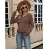 Zeagoo Sweaters for Women Long Sleeve Tops Soft Knit Crew Neck Pullover Sweater Lightweight Crochet 2026 Fall Outfits(A Brown)
