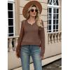 Zeagoo Sweaters for Women Long Sleeve Tops Soft Knit Crew Neck Pullover Sweater Lightweight Crochet 2026 Fall Outfits(A Brown)