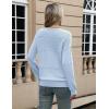 Zeagoo Sweaters for Women Long Sleeve Tops Soft Knit Crew Neck Pullover Sweater Lightweight Crochet 2026 Fall Outfits(Aa Blue)