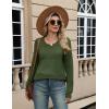 Zeagoo Sweaters for Women Long Sleeve Tops Soft Knit Crew Neck Pullover Sweater Lightweight Crochet 2026 Fall Outfits(Army Green)