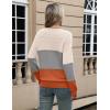 Zeagoo Sweaters for Women Long Sleeve Tops Soft Knit Crew Neck Pullover Sweater Lightweight Crochet 2026 Fall Outfits(Colorblock 278)