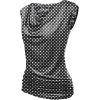 Zeagoo Tank Top for Women Trendy Going Out Tops Sleeveless Shirts Ruched Business Casual Basic Tunic Tops(Black Polka Dot)