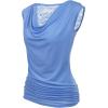 Zeagoo Tank Top for Women Trendy Going Out Tops Sleeveless Shirts Ruched Business Casual Basic Tunic Tops(Blue)