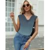 Zeagoo Tank Top for Women Trendy Going Out Tops Sleeveless Shirts Ruched Business Casual Basic Tunic Tops(Blue Gradient)