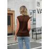 Zeagoo Tank Top for Women Trendy Going Out Tops Sleeveless Shirts Ruched Business Casual Basic Tunic Tops(Brown)