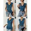 Zeagoo Tank Top for Women Trendy Going Out Tops Sleeveless Shirts Ruched Business Casual Basic Tunic Tops(Dark Cyan)