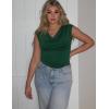Zeagoo Tank Top for Women Trendy Going Out Tops Sleeveless Shirts Ruched Business Casual Basic Tunic Tops(Dark Green)