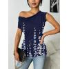 Zeagoo Tank Top for Women Trendy Going Out Tops Sleeveless Shirts Ruched Business Casual Basic Tunic Tops(Floral Navy)