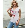 Zeagoo Tank Top for Women Trendy Going Out Tops Sleeveless Shirts Ruched Business Casual Basic Tunic Tops(Floral White)