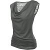 Zeagoo Tank Top for Women Trendy Going Out Tops Sleeveless Shirts Ruched Business Casual Basic Tunic Tops(Gray)