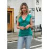 Zeagoo Tank Top for Women Trendy Going Out Tops Sleeveless Shirts Ruched Business Casual Basic Tunic Tops(Jade)