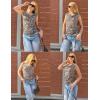 Zeagoo Tank Top for Women Trendy Going Out Tops Sleeveless Shirts Ruched Business Casual Basic Tunic Tops(Leopard Print)