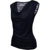 Zeagoo Tank Top for Women Trendy Going Out Tops Sleeveless Shirts Ruched Business Casual Basic Tunic Tops(Navy Blue)