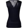 Zeagoo Tank Top for Women Trendy Going Out Tops Sleeveless Shirts Ruched Business Casual Basic Tunic Tops(Navy Blue)