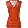 Zeagoo Tank Top for Women Trendy Going Out Tops Sleeveless Shirts Ruched Business Casual Basic Tunic Tops(Orange)