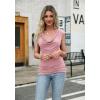 Zeagoo Tank Top for Women Trendy Going Out Tops Sleeveless Shirts Ruched Business Casual Basic Tunic Tops(Pink Purple)