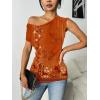 Zeagoo Tank Top for Women Trendy Going Out Tops Sleeveless Shirts Ruched Business Casual Basic Tunic Tops(Red Orange)