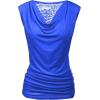 Zeagoo Tank Top for Women Trendy Going Out Tops Sleeveless Shirts Ruched Business Casual Basic Tunic Tops(Royal Blue)