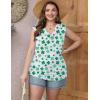 Zeagoo Tank Top for Women Trendy Going Out Tops Sleeveless Shirts Ruched Business Casual Basic Tunic Tops(St Patricks)