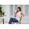 Zeagoo Tank Top for Women Trendy Going Out Tops Sleeveless Shirts Ruched Business Casual Basic Tunic Tops(White)