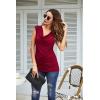 Zeagoo Tank Top for Women Trendy Going Out Tops Sleeveless Shirts Ruched Business Casual Basic Tunic Tops(Wine Red)