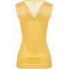 Zeagoo Tank Top for Women Trendy Going Out Tops Sleeveless Shirts Ruched Business Casual Basic Tunic Tops(Yellow)