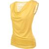 Zeagoo Tank Top for Women Trendy Going Out Tops Sleeveless Shirts Ruched Business Casual Basic Tunic Tops(Yellow)