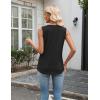 Zeagoo Tank Top for Women V Neck Loose Fit Sleeveless Summer Tops Business Casual Outfits Dressy Blouses Shirts(A – Black)