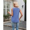 Zeagoo Tank Top for Women V Neck Loose Fit Sleeveless Summer Tops Business Casual Outfits Dressy Blouses Shirts(A – Blue)