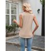 Zeagoo Tank Top for Women V Neck Loose Fit Sleeveless Summer Tops Business Casual Outfits Dressy Blouses Shirts(A – Khaki)