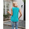 Zeagoo Tank Top for Women V Neck Loose Fit Sleeveless Summer Tops Business Casual Outfits Dressy Blouses Shirts(A – Peacock Blue)