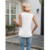 Zeagoo Tank Top for Women V Neck Loose Fit Sleeveless Summer Tops Business Casual Outfits Dressy Blouses Shirts(A – White)