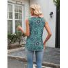 Zeagoo Tank Top for Women V Neck Loose Fit Sleeveless Summer Tops Business Casual Outfits Dressy Blouses Shirts(Floral Blue 858)