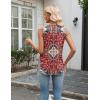 Zeagoo Tank Top for Women V Neck Loose Fit Sleeveless Summer Tops Business Casual Outfits Dressy Blouses Shirts(Floral Red 870)