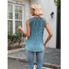 Zeagoo Tank Top for Women V Neck Loose Fit Sleeveless Summer Tops Business Casual Outfits Dressy Blouses Shirts(Leaf-xh363)
