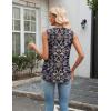 Zeagoo Tank Top for Women V Neck Loose Fit Sleeveless Summer Tops Business Casual Outfits Dressy Blouses Shirts(Navy Floral 869)
