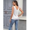 Zeagoo Women 2026 Silk Satin Tank Top Casual V Neck Camisole Blouses Loose Sleeveless Cami Basic Tank Shirt(Aa_white)