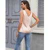 Zeagoo Women 2026 Silk Satin Tank Top Casual V Neck Camisole Blouses Loose Sleeveless Cami Basic Tank Shirt(A_champagne)