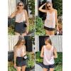 Zeagoo Women 2026 Silk Satin Tank Top Casual V Neck Camisole Blouses Loose Sleeveless Cami Basic Tank Shirt(A_champagne)