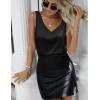 Zeagoo Women 2026 Silk Satin Tank Top Casual V Neck Camisole Blouses Loose Sleeveless Cami Basic Tank Shirt(B_black)
