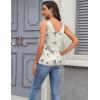 Zeagoo Women 2026 Silk Satin Tank Top Casual V Neck Camisole Blouses Loose Sleeveless Cami Basic Tank Shirt(Z-black Flower)